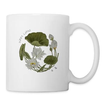 Lotus blanc : La botanique japonaise de la Sérénité de Zeshin - Mug blanc - blanc - Droite