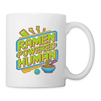 Ramen Powered Human Loves Noodle Bowl Ramen Chef - Mug - white - Right