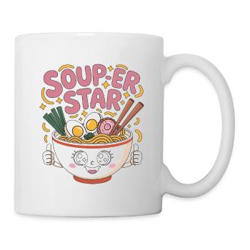Ramen Soup-er Star Loves Japanese Food Ramen Chef - Mug - white - Right