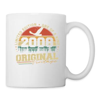 Original 2008 Jahrgang geboren Retro Geburtstag - Mug blanc - blanc - Droite