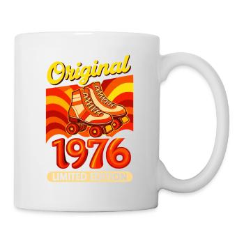 Original 1976 Limited Edition Retro Rollschuh - Tasse - Weiß - Rechts
