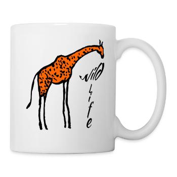Giraffe wildlife - Mug - white - Right
