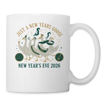 Juste une oie du Nouvel An réveillon 2026 - Mug blanc - blanc - Droite