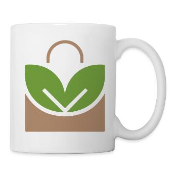 EcoLeaf Plant im Topf-Logo - Tasse - Weiß - Rechts