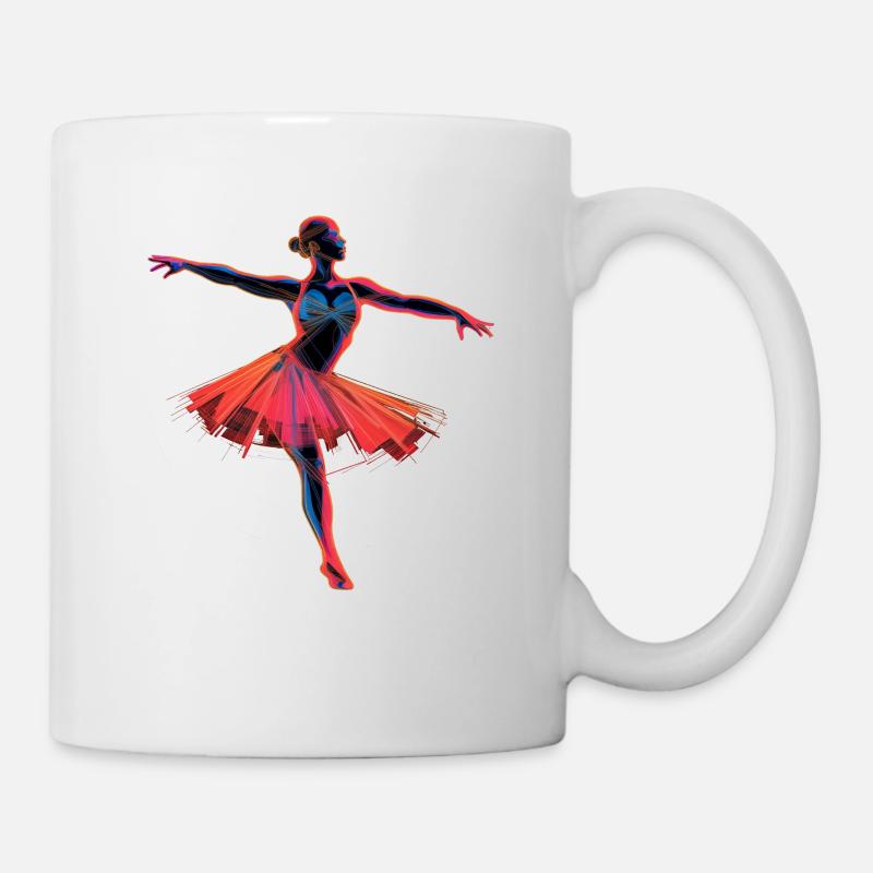 Ballettmädchen Retrowave - Tasse - Weiß