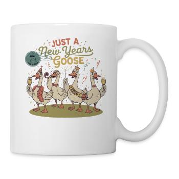 Just A New Year's Goose 2026 Celebration Design - Mug - white - Right