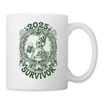 2025 Survivor Skeleton New year's Eve Fun - Mug - white - Right