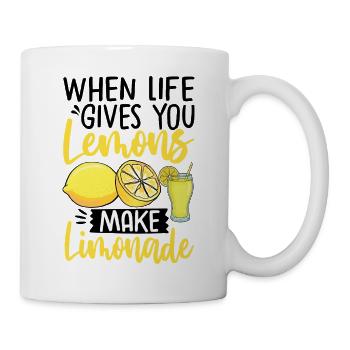 Quand la vie te donne des citrons, fais de la limonade - Mug blanc - blanc - Droite