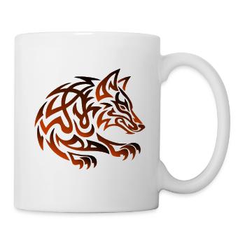 Stammeswolf Ember - Tasse - Weiß - Rechts