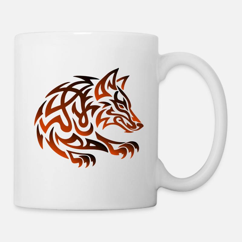 Tribal Wolf Ember - Mug blanc - blanc