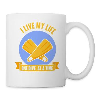 Tauchen Taucher Schnorcheln Sporttaucher - Tasse - Weiß - Rechts