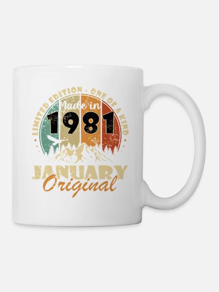 Januar 1981 Original – Limitierte Ausgabe - Tasse - Weiß