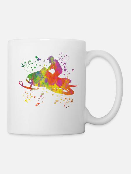 Skidoo Vibrant Schneemobil Abenteuer - Tasse - Weiß