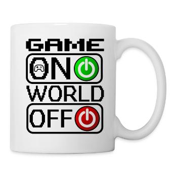Jeu en marche et le monde en fin Citations amusantes de jeux vidéo - Mug blanc - blanc - Droite