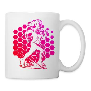 Modern Running Artwork - Mug - white - Right