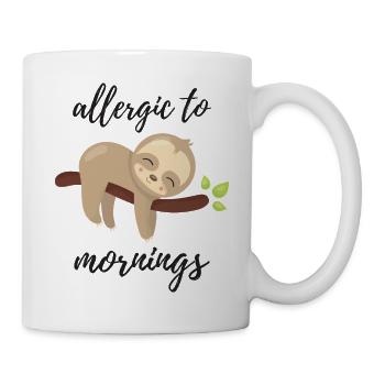 Allergique aux matins - Mug blanc - blanc - Droite