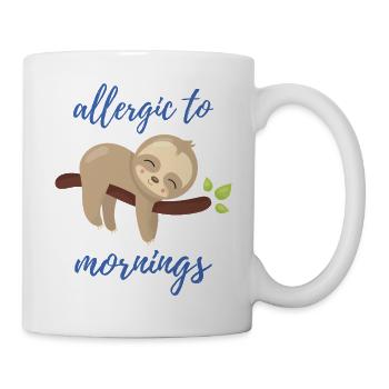 Allergique aux matins - Mug blanc - blanc - Droite