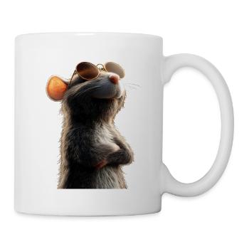 Ratte Süße Maus Nagetiere Zwergmaus Ratten Mäuse - Tasse - Weiß - Rechts