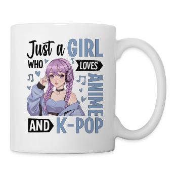 Just A Girl Who Loves Anime And K-Pop - Mug - white - Right