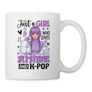 Just A Girl Who Loves Anime And K-Pop - Mug - white - Right