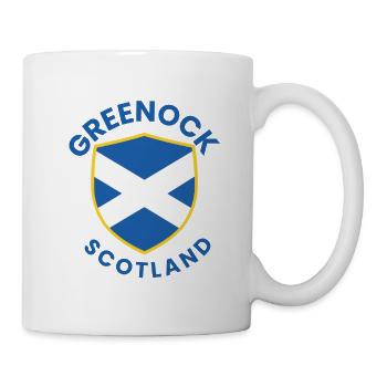 Greenock Shield Schottland-Wappen - Tasse - Weiß - Rechts