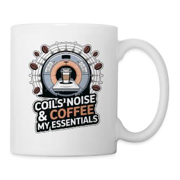 MRI Tech Coils Noise & Coffee Radiologist Rad Tech - Mug - white - Right