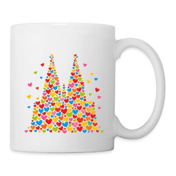Köln Karneval Alaaf Konfetti Geschenk - Tasse - Weiß - Rechts