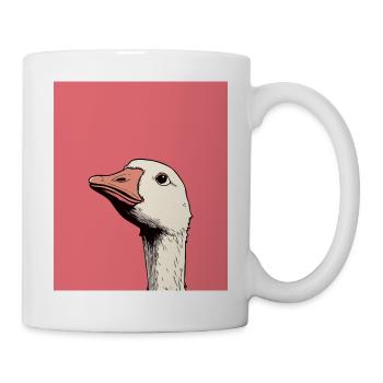 Judgmental Goose Illustration – Funny Animal Art D - Tasse - Weiß - Rechts