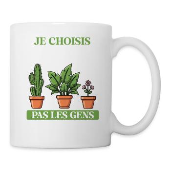 Je Choisis Plantes Pas Humains Lustiger - Mug blanc - blanc - Droite
