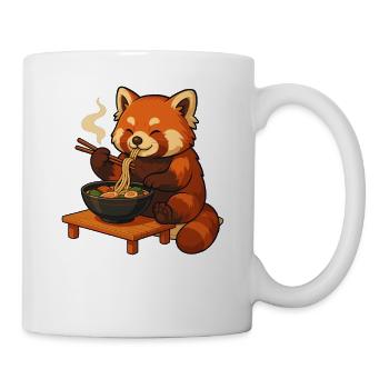 Red Panda with Noodles Ramen kawaii Red Panda - Mug - white - Right