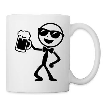 Bräutigam Strichmännchen Jga - Tasse - Weiß - Rechts