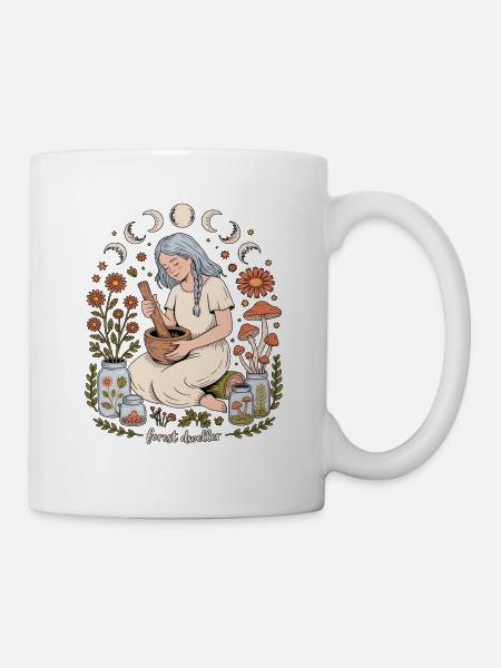 Forest Dweller Waldhexen Naturmagie - Tasse - Weiß