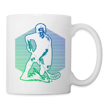 Funny floorball motif - Mug - white - Right