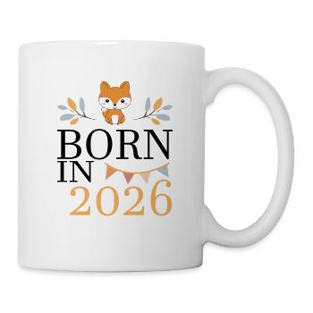Née en 2026, Baby Fox Soon Mom Gift - Mug blanc - blanc - Droite