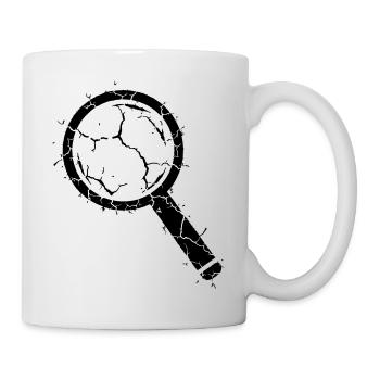 Broken magnifying glass sliver glass vector - Mug - white - Right
