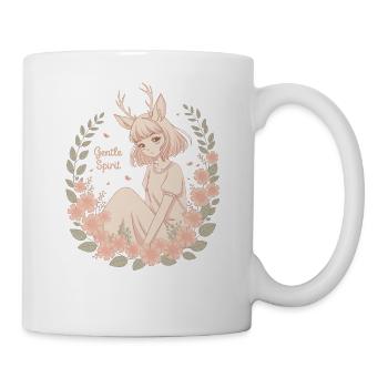 Gentle Spirit Tender Anime Fawn Girl - Mug - white - Right