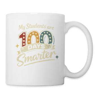 Meine Schüler: 100 Tage schlauer - Tasse - Weiß - Rechts