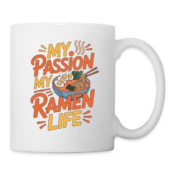Ramen Ma passion Ma vie de Ramen J’adore la cuisine japonaise - Mug blanc - blanc - Droite