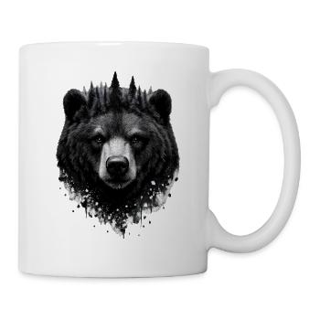 Mystischer Wald Bär Natur Krafttier - Tasse - Weiß - Rechts