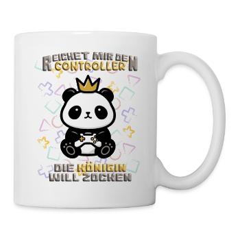 Reichet mir den Controller die Königin will zocken - Tasse - Weiß - Rechts