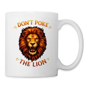 Lion Don't Poke The Lion - Bold Design - Mug - white - Right