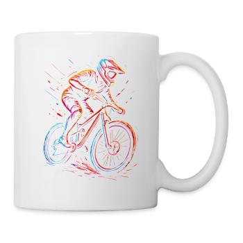 Mountainbike MTB Downhill Freeride - Tasse - Weiß - Rechts