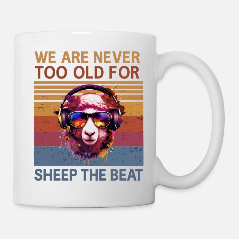 Sheep Beat Retro Vibes - Mug - white