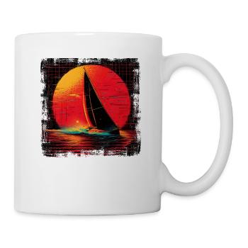 90er Segelschiff - Tasse - Weiß - Rechts