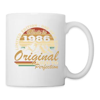 1986 Vintage Rétro Cadeau D'anniversaire - Mug blanc - blanc - Droite