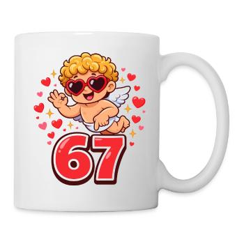Cupid Days 67 Liebe Herz Geschenk Niedlich - Tasse - Weiß - Rechts