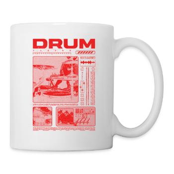 Rock-Schlagzeuger, Trommelspieler, Streetwear - Tasse - Weiß - Rechts