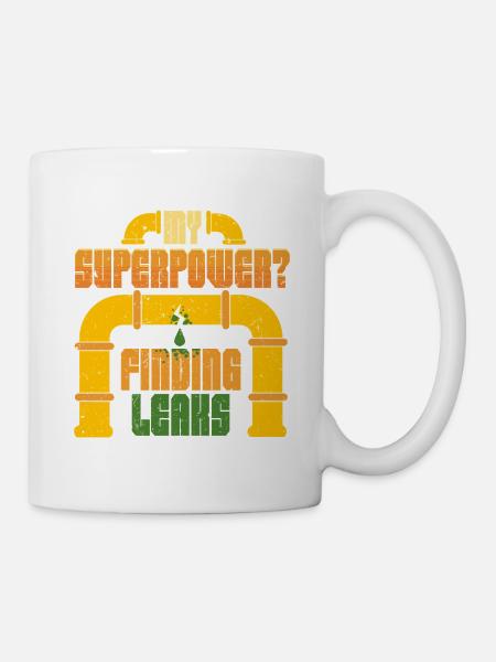Rohrleger Rohrleitungsbauer Finding Leaks - Tasse - Weiß