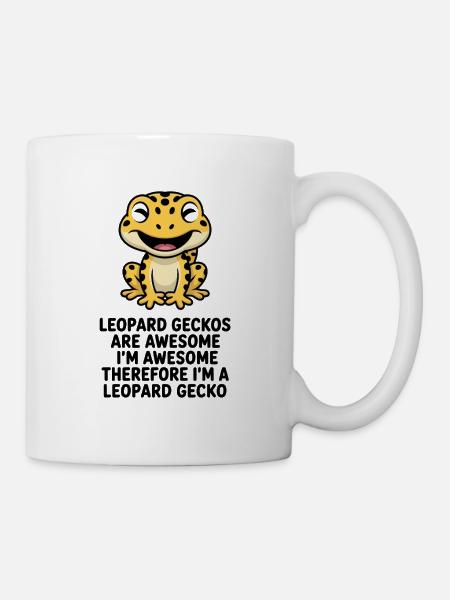 Leopardgecko-Cartoon - Tasse - Weiß