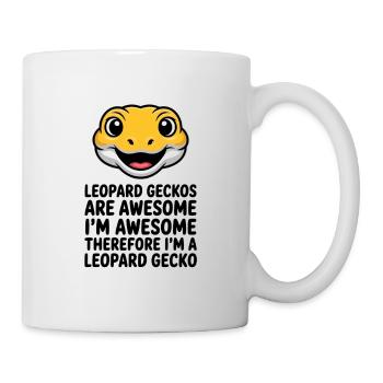 Leopard Gecko Cartoon Smile - Mug - white - Right